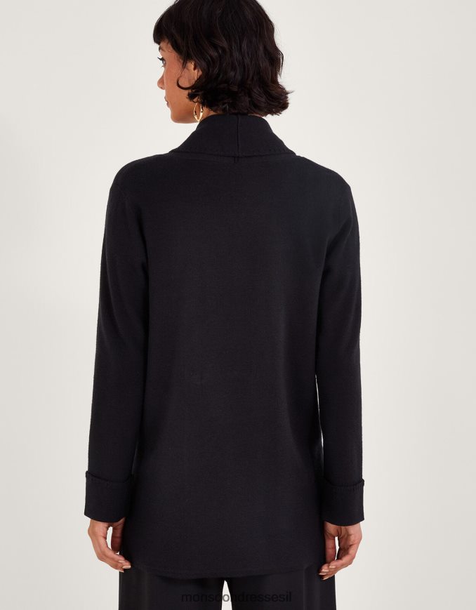 הַלבָּשָׁה Monsoon sia shawl coatigan שָׁחוֹר נשים HTJ0TZ56