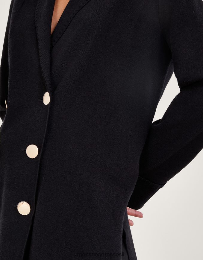 הַלבָּשָׁה Monsoon sia shawl coatigan שָׁחוֹר נשים HTJ0TZ56