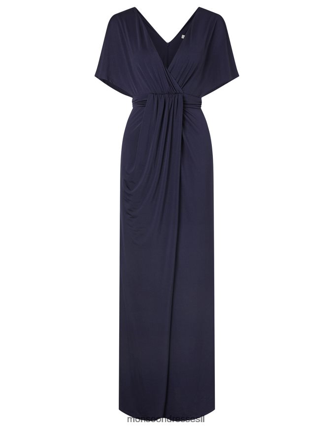 הַלבָּשָׁה Monsoon שמלת מקסי ג'סיקה slinky jersey כחול (צי) נשים HTJ0TZ1145