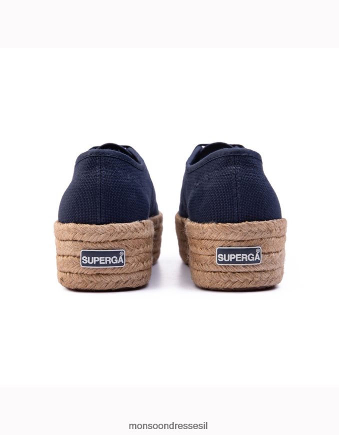 הַנעָלָה Monsoon superga 2790 cotrope espadrille flatforms כחול כחול (צי) נשים HTJ0TZ1554