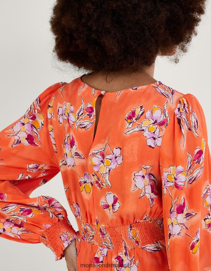 הַלבָּשָׁה Monsoon שמלת תה talitha בוויסקוזה בת קיימא תפוז נשים HTJ0TZ774