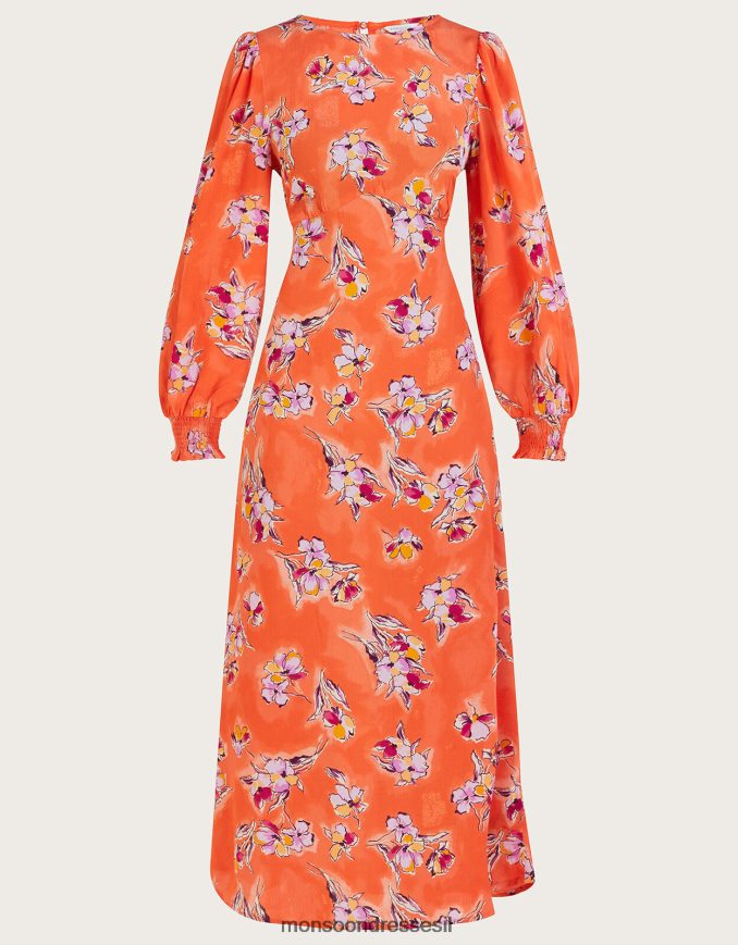 הַלבָּשָׁה Monsoon שמלת תה talitha בוויסקוזה בת קיימא תפוז נשים HTJ0TZ774