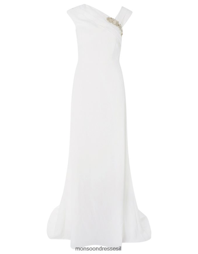 הַלבָּשָׁה Monsoon שמלת כלה סיכה מקושטת של tess שֶׁנהָב נשים HTJ0TZ1127