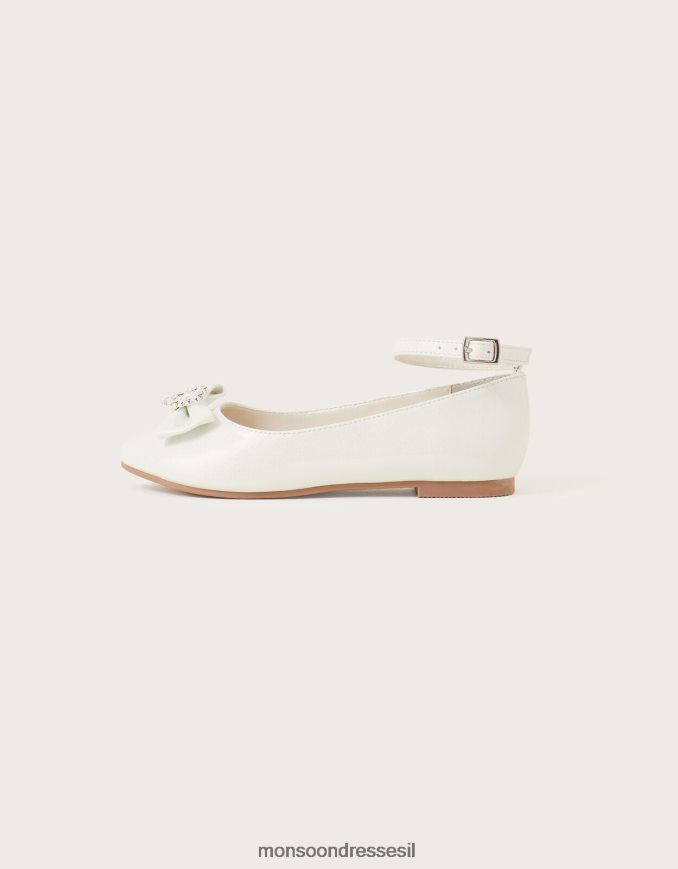 הַנעָלָה Monsoon tilla loveheart פטנט דירות בלרינה שֶׁנהָב ילדה HTJ0TZ2356