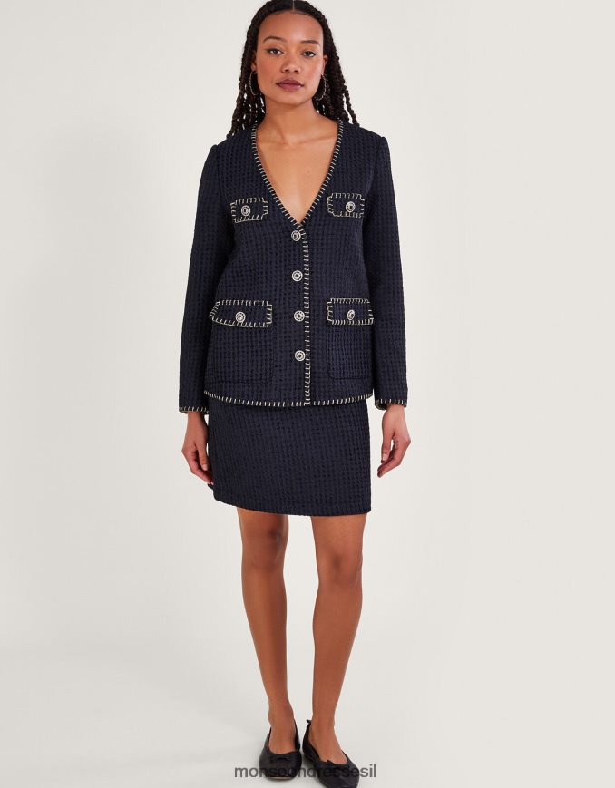 הַלבָּשָׁה Monsoon בלייזר טוויד של tilly שָׁחוֹר נשים HTJ0TZ130