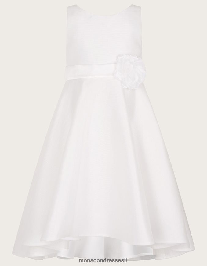 הַלבָּשָׁה Monsoon שמלת שושבינה גבוהה נמוכה tuberose שֶׁנהָב ילדה HTJ0TZ1880