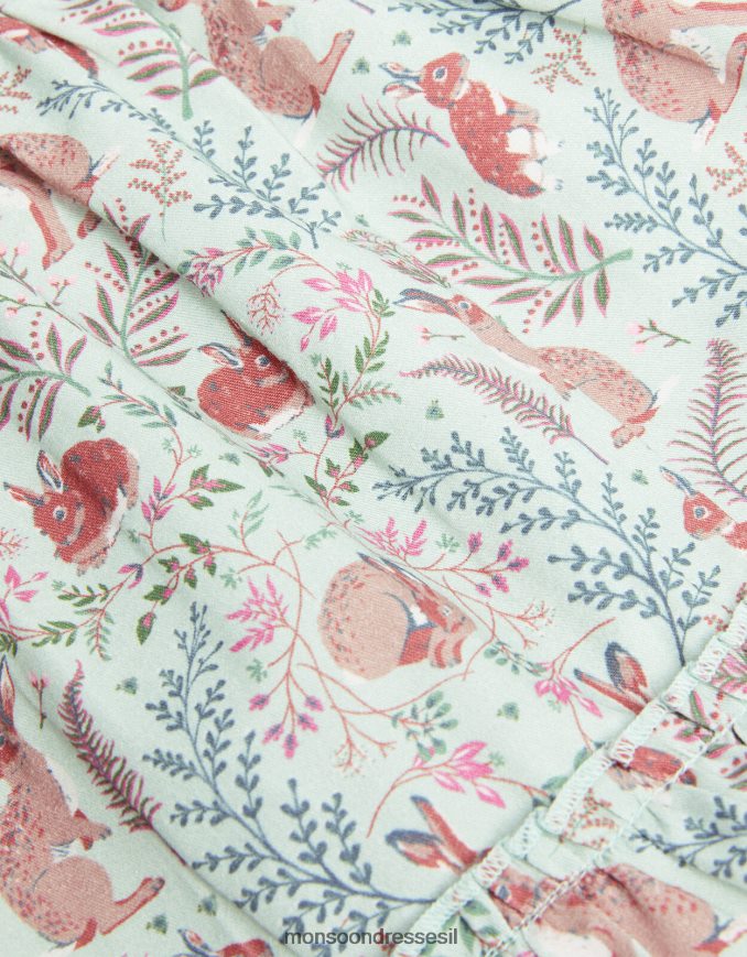 הַלבָּשָׁה Monsoon חצאית ארנב שיתוף פעולה של wwf-uk ירוק ילדה HTJ0TZ1750